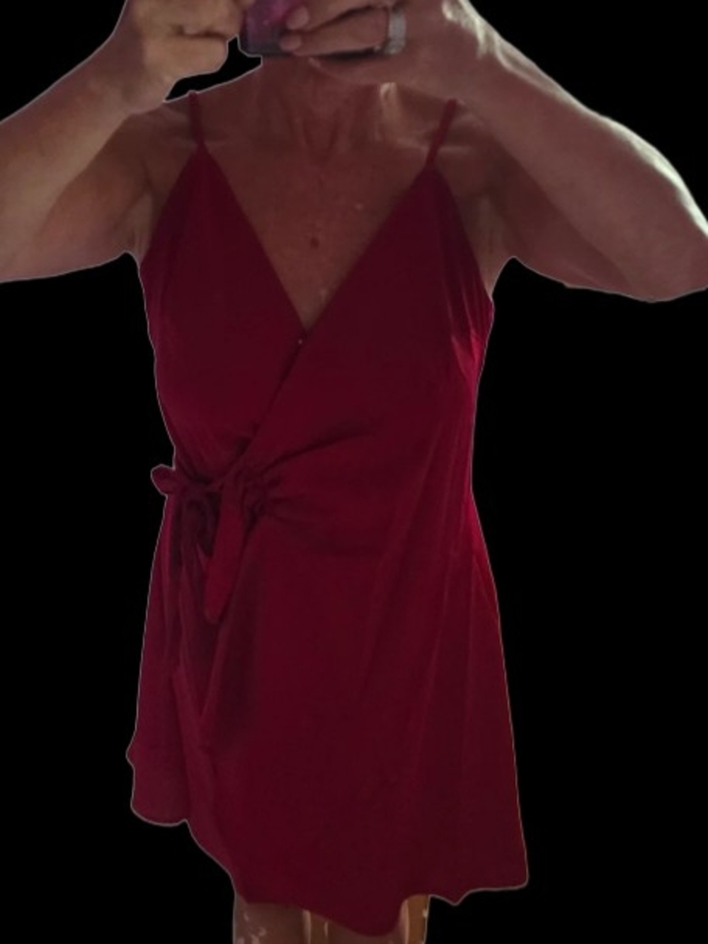 Cupshe Red Mini Wrap Dress